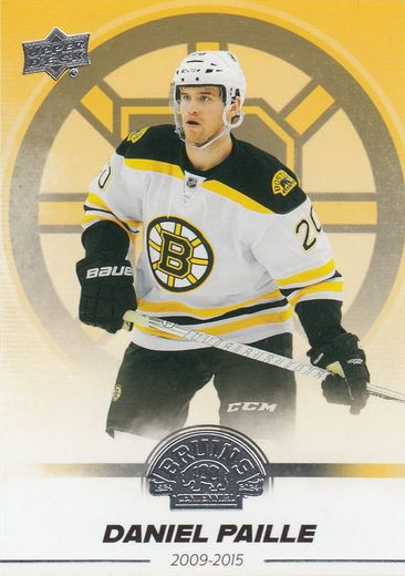 řadová karta DANIEL PAILLE 23-24 UD Boston Bruins Centennial číslo 60